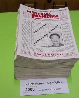 LA SETTIMANA ENIGMISTICA, anno 2008, parzialmente