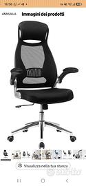 Sedia da ufficio Songmics OBN086BH03 - Nuova