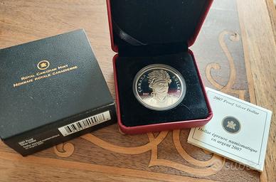 moneta 1 dollaro Canadese Elisabetta II Thayendane