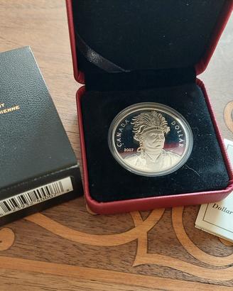 moneta 1 dollaro Canadese Elisabetta II Thayendane
