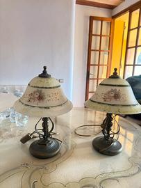 Coppia di lampade da tavolo stile shabby