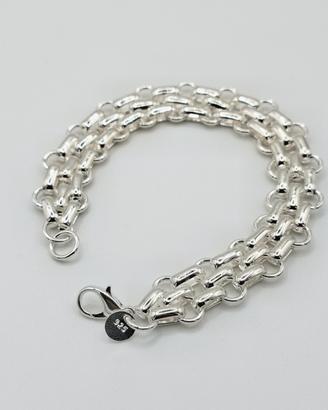 raffinato bracciale argento tubolare donna 20cm