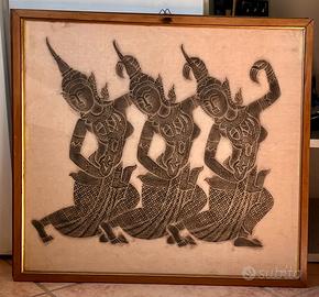 Quadro Autentico Thai Temple Rubbing