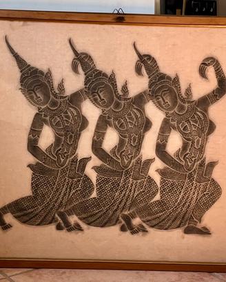 Quadro Autentico Thai Temple Rubbing