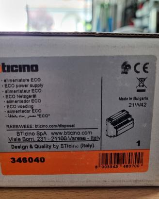 alimentatore bticino 346040
