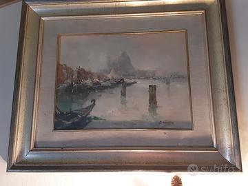 Dipinto olio su tela - Venezia - A. Gravina