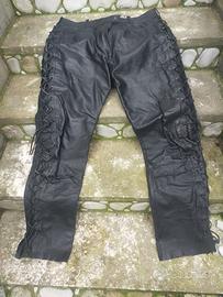 Pantalone da moto in Pelle Invernale Tg.52