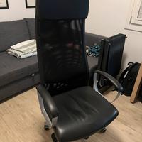 Ikea sedia ufficio markus pelle nera