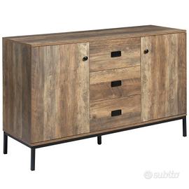 Credenza Moderna in Truciolato e Metallo con 2 Arm