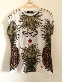 T-shirt donna Sweet Matilda con borchie e perline