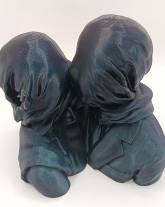 Busto The Lovers Magritte Gli Amanti Statua Arte