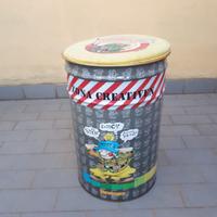 Pouf Bidone Sturmtruppen contenitore vintage