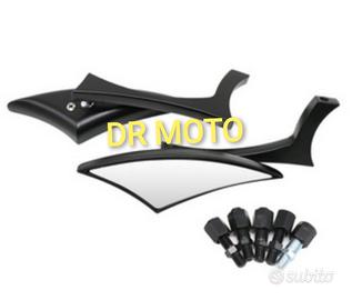 4AB COPPIA 2 X specchietti nero universale MOTO