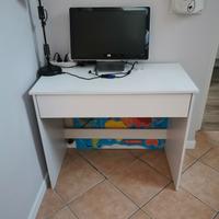 Scrivania compatta 90 x 45 cm bianca