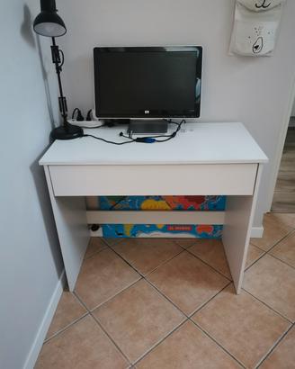 Scrivania compatta 90 x 45 cm bianca