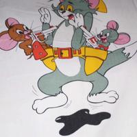 copertina cotone tom & jerry vintage bimbi