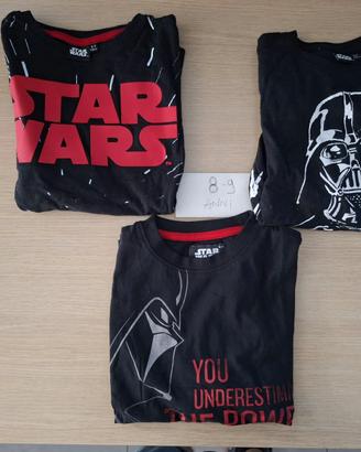 Lotto 3 Maglie Manica Lunga Star Wars Bambino 8-9