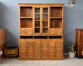 CASSETTIERA LIBRERIA RESTAURATA DA FARMACIA