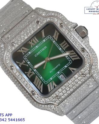 CARTIER Santos Large De Cartier 39MM Custom green