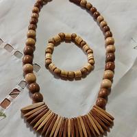 Collana + Bracciale Cubano In Legno ORIGINALE 