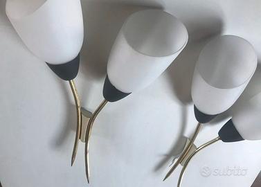 Coppia applique anni 50 ottone