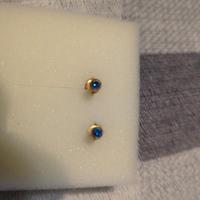 Orecchini con pietra blu