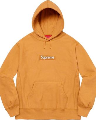 Supreme Box Logo Hooded Sweatshirt Mustard