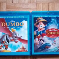 Blu-Ray + DVD Disney DUMBO e PINOCCHIO Ediz. Spec.