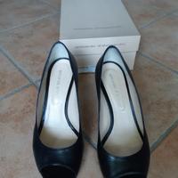 decollete pelle nappa nera 