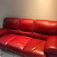 Divano letto in pelle