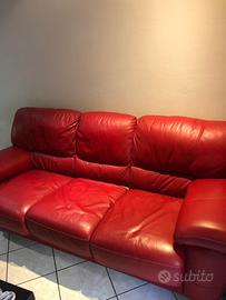 Divano letto in pelle