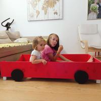 Lettino Montessori macchinina rossa 120*60 cm