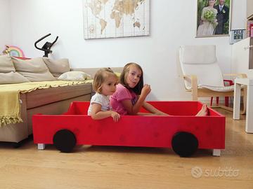 Lettino Montessori macchinina rossa 120*60 cm