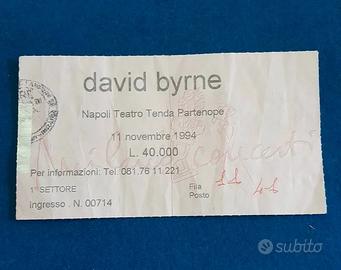 Biglietto David Byrne (Talking Heads) Concerto '94