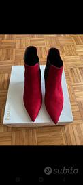 Stivaletti Pollini velluto rosso