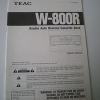 Manuale istruzioni registratore teac w-800r