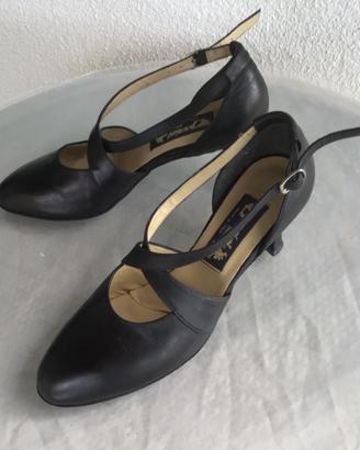 Ballo Sandalo in pelle nera Anniel Sport
