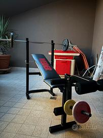 Panca WEIDER con bilancere e pesi