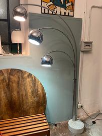 Lampada terra Reggiani anni 70 piantana cromata