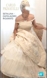 Abito cerimonia seta e organza firmato 