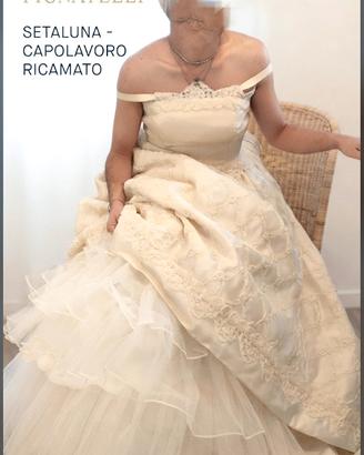 Abito cerimonia seta e organza firmato 