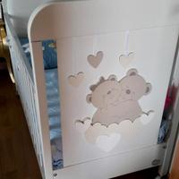 Lettino bimbo con sponde e materasso