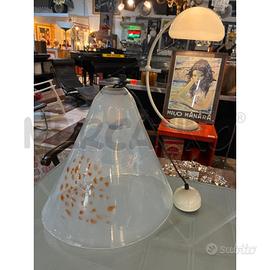 LAMPADARIO MURANO A CAMPANA VETRO PIGMENTI ARANCIO