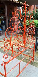 Letto in ferro battuto fatto mano anni 50 vintage