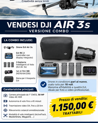 Dji air 3s more fly combo RC2
