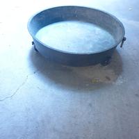 Grande braciere ferro battuto con base