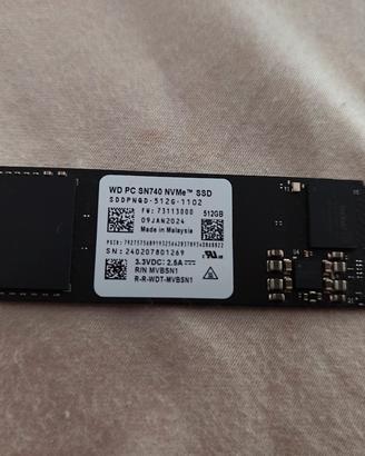 WD SSD SN740 Nvme 