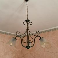 lampadario classico in ferro battuto