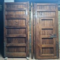 portone antico di castagno misura luce 2,16 x 2,45