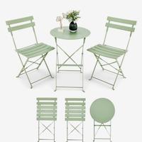 Tavolino rotondo e due sedie